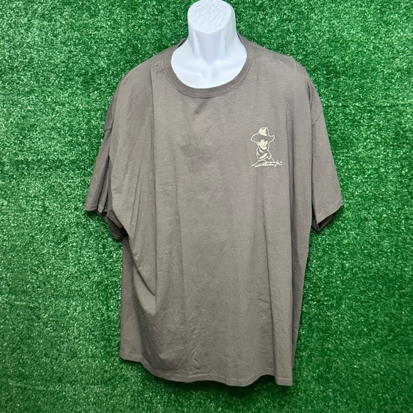 gray Short Sleeve Tee with Crew Neck John Wayne - Picture 1 of 5